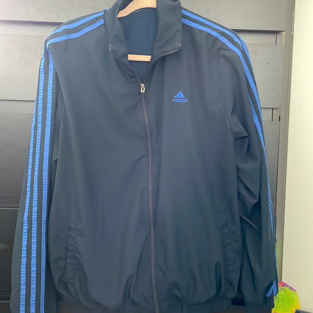 Navy blue Adidas Windbreaker